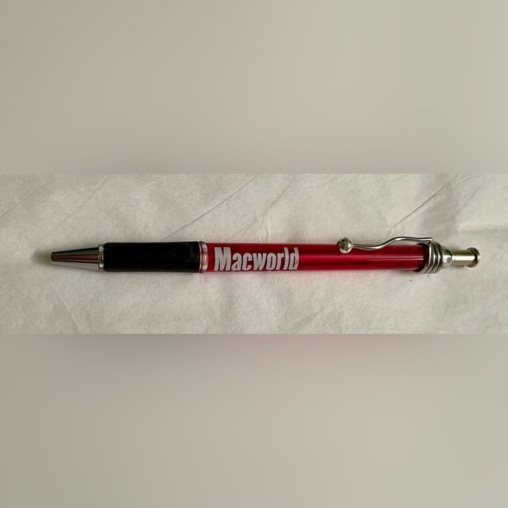 Rare Red Black Macworld Apple Convention Vintage Y2K Pen